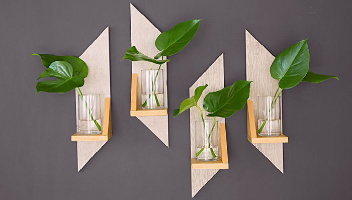 Simple Wooden Wall Sconces