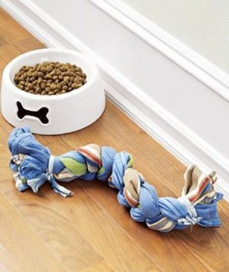 Make a Dog Toy from a Dish Towel