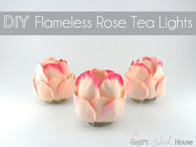 Flameless Rose Tea Lights