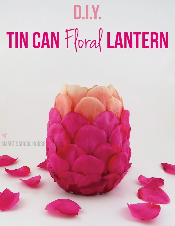 Tin Can Floral Lantern