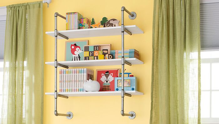 Pipe-Frame Wall Shelf