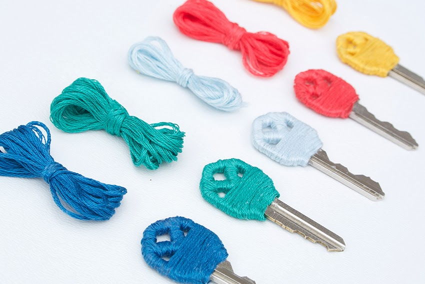 Yarn Wrapped Key Covers