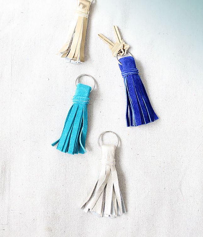 Leather Tassel Keychains