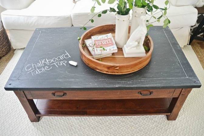 Paint a Coffee Table with Chalkboard Paint to Entertain the Family