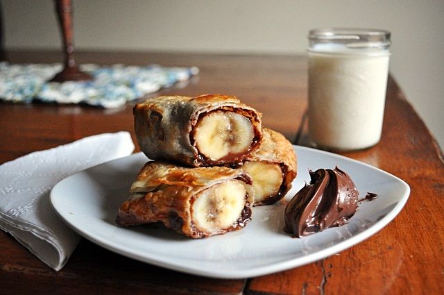 Banana Nutella Rolls