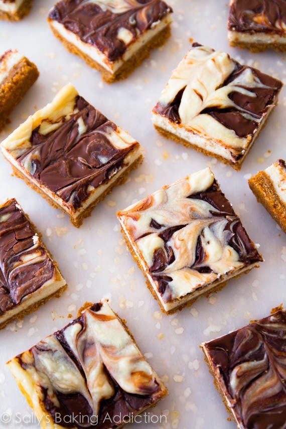 Nutella Swirl Cheesecake Bars