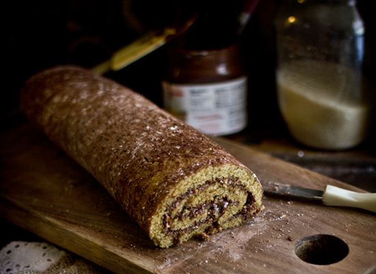 Roasted Hazelnut Nutella Roulade