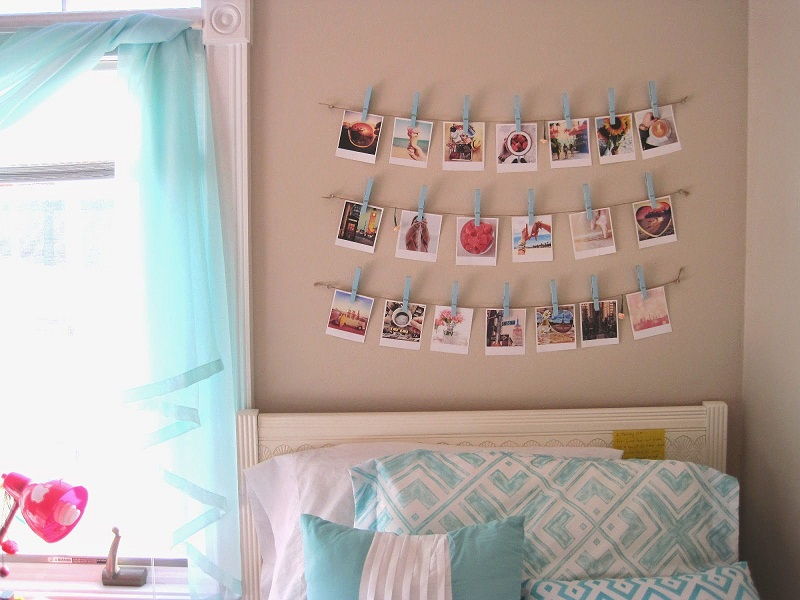 Wall String Polaroid Collage