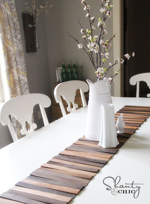 Wood Shim Table Runner