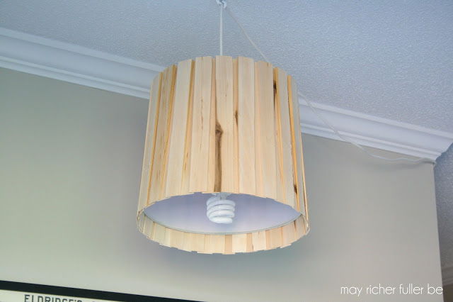 Wood Shim Pendant Light