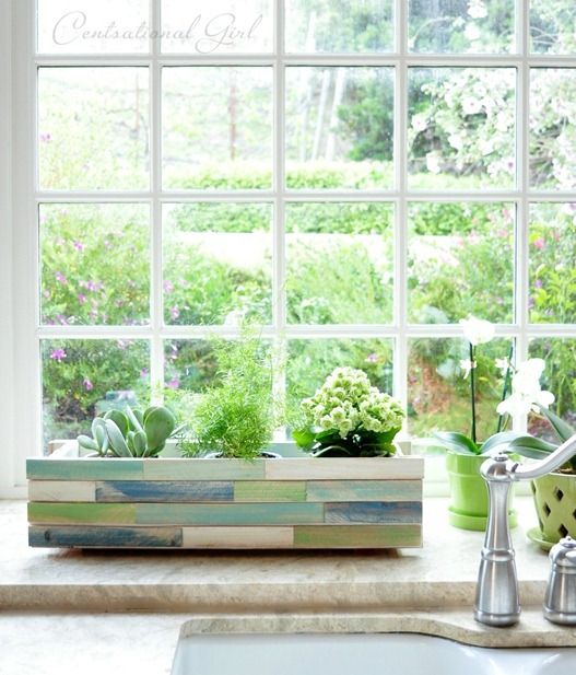 Wood Shim Window Box Planter