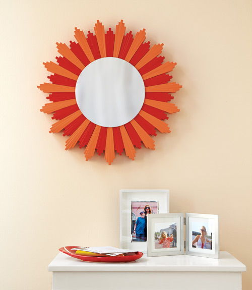 Wooden Shim Decorative Mirror
