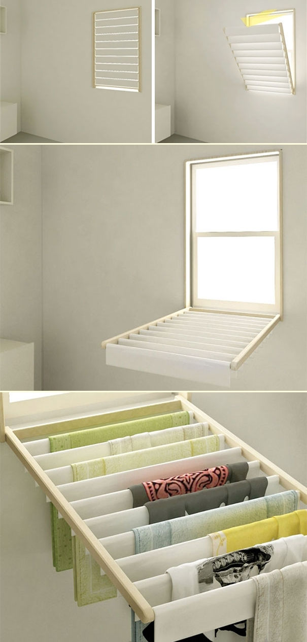 Window Blinds Folds As A Rack