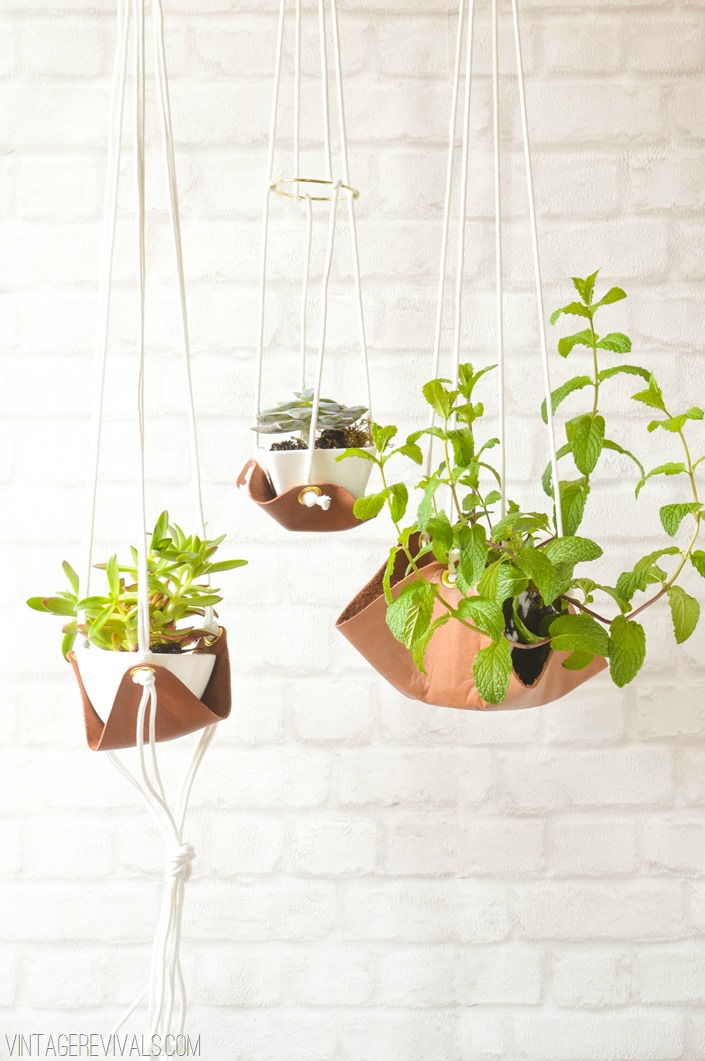 Leather Sling Planter