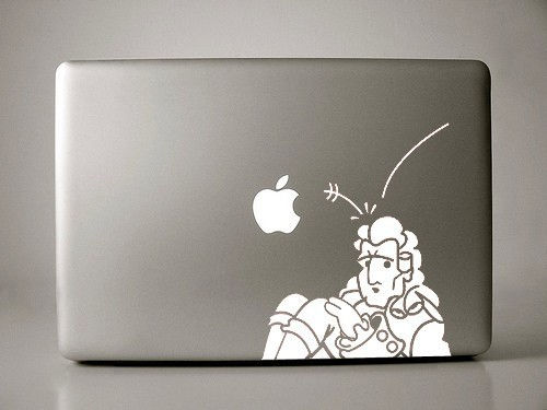 Isaac Newton Gravity Decal Macbook