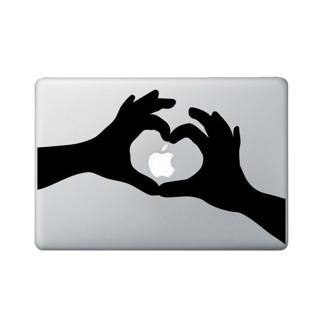 Hand Heart Macbook Decal