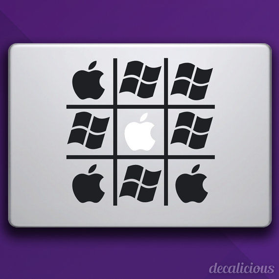 Tic Tac Toe Mac Decal