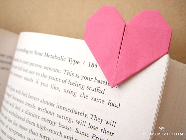 Paper Heart Bookmark