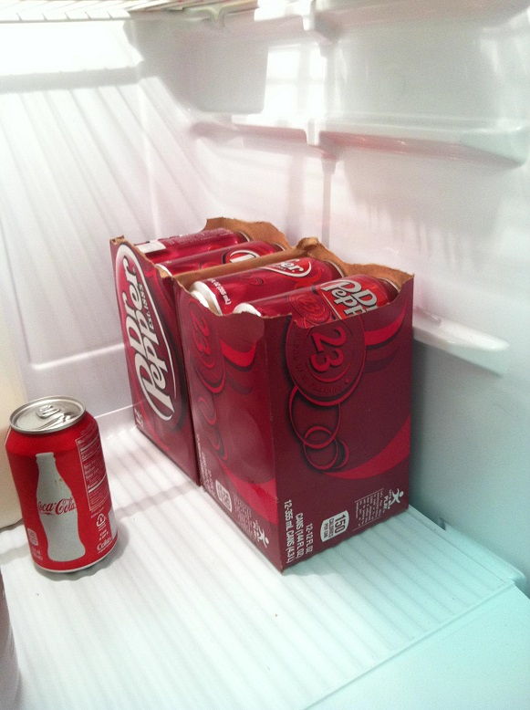 Fit a 12 pack into your mini fridge