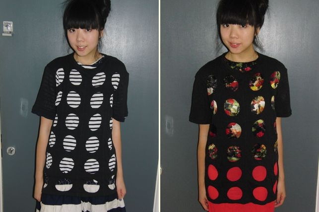 Spotted Cut-Out Shirts