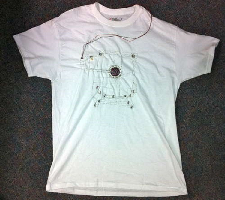Solar-powered LED T-shirt