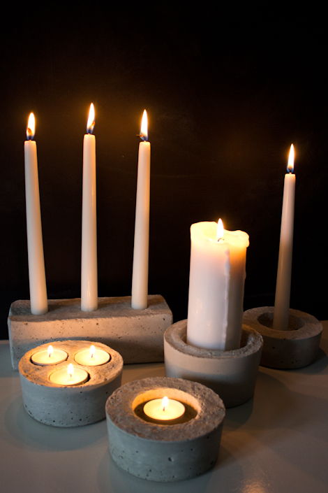 Concrete Candle Holders