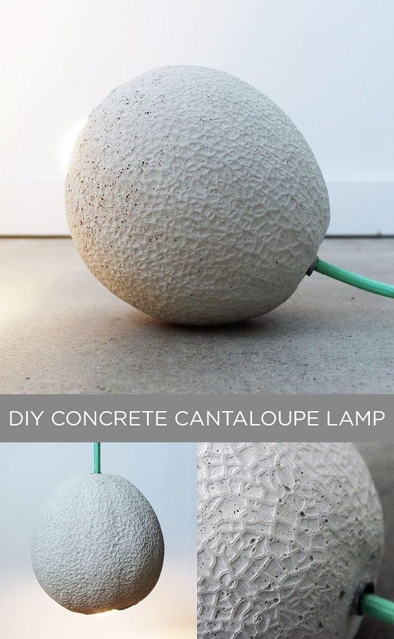Concrete Cantaloupe Lamp
