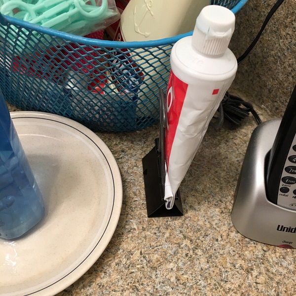 Use binder clips on toothpaste