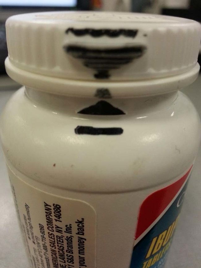 On pill bottles, mark the arrows with a sharpie so you can open it even in the dark