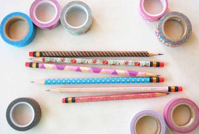 Decorate Your Pencils with Washi Tape