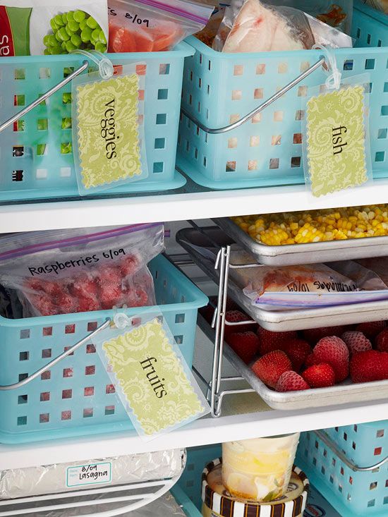 Freezer Organization Using Labels