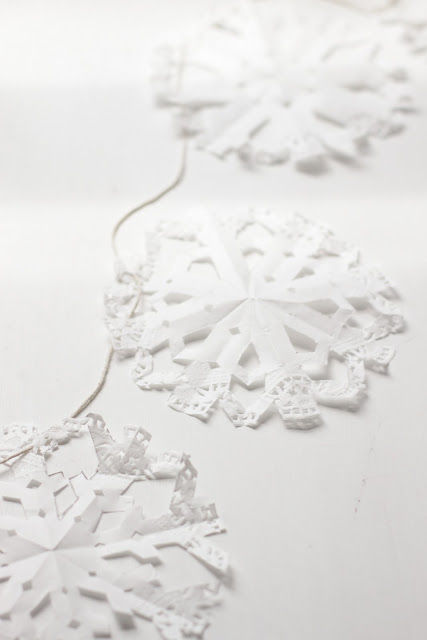 Doily Snowflake Garland