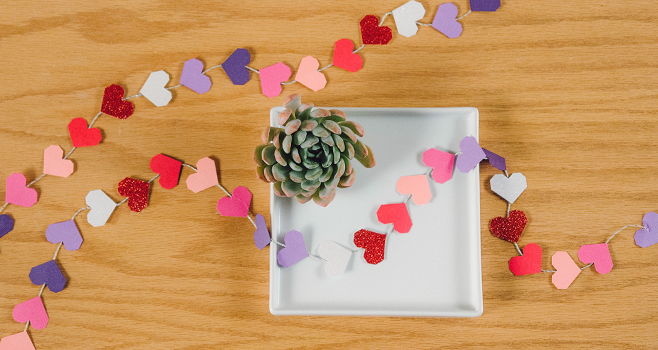 Geometric Heart Garland