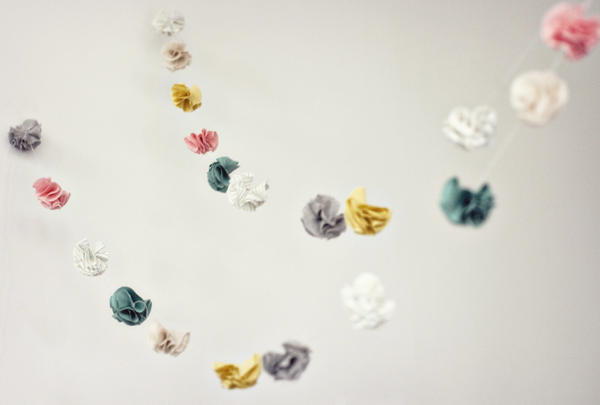Fabric Flower Garland
