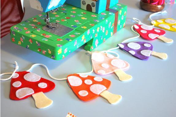 Easy Mushroom Garland