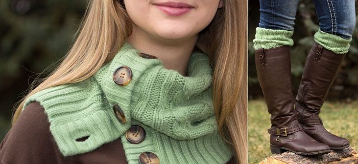 Make a Cozy Cardigan Cowl and Boot Socks From an Old Sweater