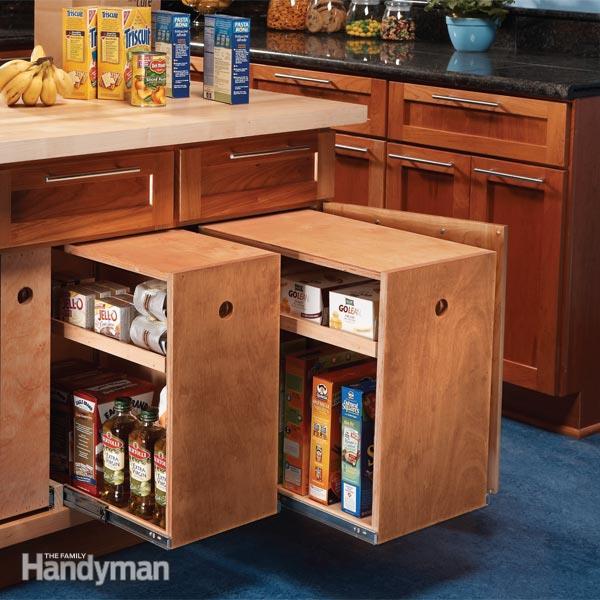 Lower Cabinet Rollouts for Increased Kitchen Storage