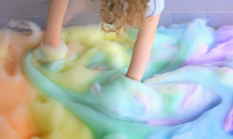 Rainbow Soap Foam Bubbles