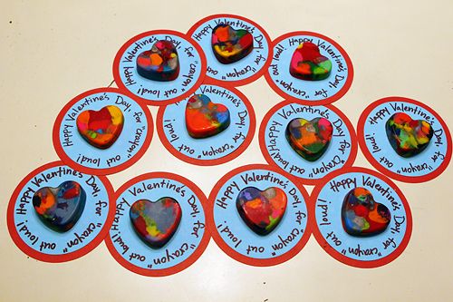 Rainbow Crayon Heart