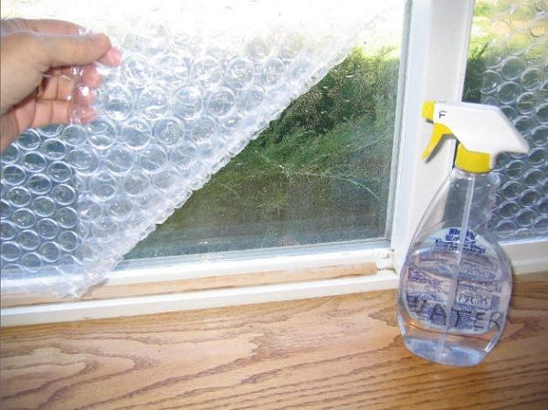 Insulate Windows with Bubble Wrap