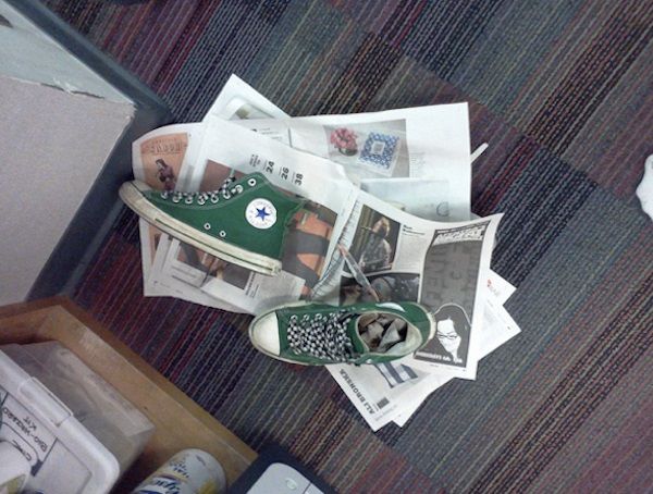 Dry Wet Shoes with Newspaper