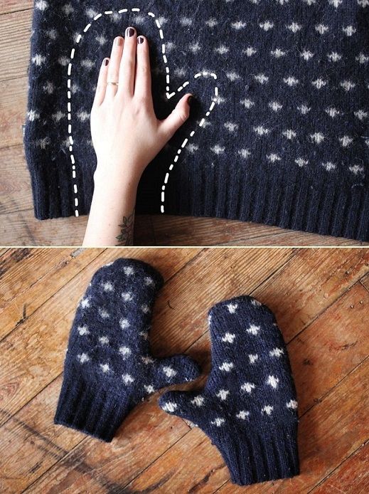 Recycle Sweaters into Mittens