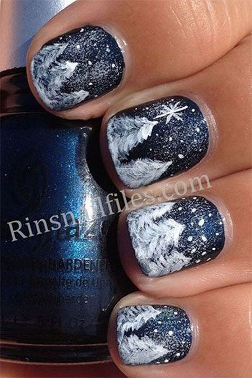 Gorgeous Winter Wonderland Nails