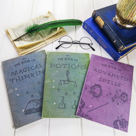 Magic Notebooks - Set of Three Spells, Potions, Magical A5 Books