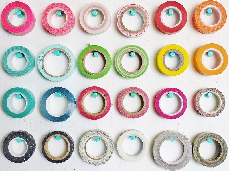 Washi Tape Wall Storage