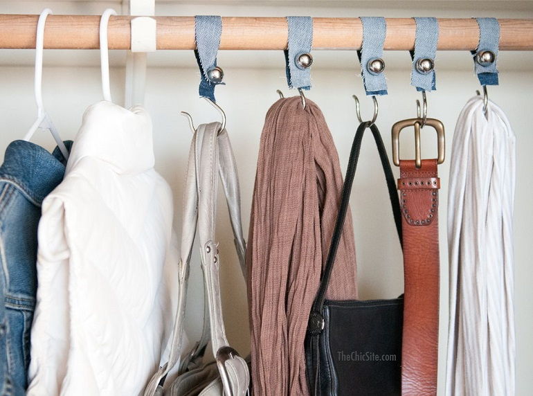 Shower Hook Closet Organizer