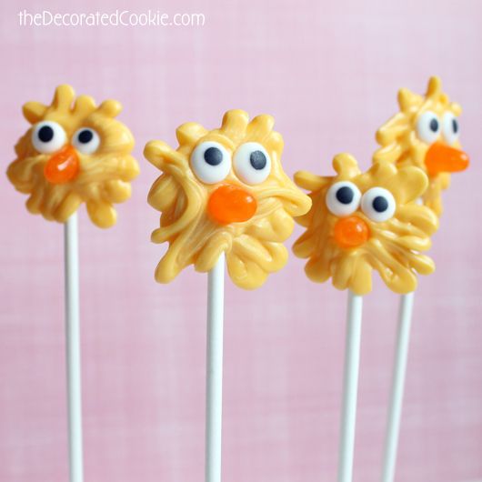 Easy Chick Candy Pops