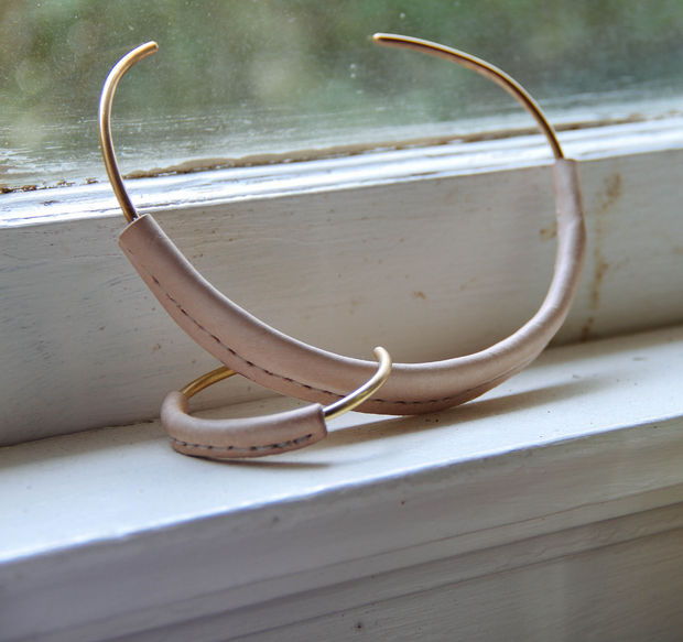 Leather Wrapped Brass Jewelry