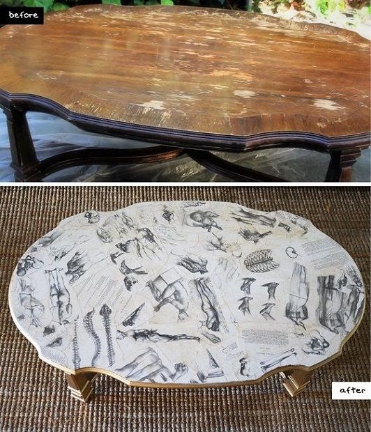 Decoupaged Coffee Table