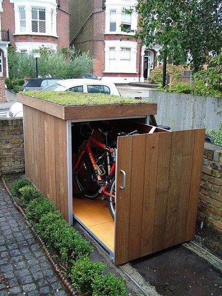 Simple Outdoor Bike Storage Idea